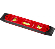 Уровень литой, пластмассовый, 3 глазка, магнит, 230мм, ЗУБР Торпедо Уровень литой, пластмассовый, 3 глазка, магнит, 230мм, ЗУБР Торпедо