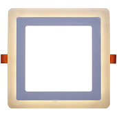  Светильник точечный встраиваемый LED 2CLS 16Вт 3/6К квадрат белый (d195х30/монтажн d160) /LEEK 