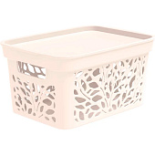  Корзина 10,0л "Leaves" Молочный С83700 