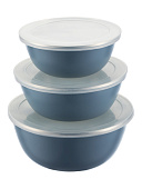 Набор мисок 3шт 14,16,18 см Linea SMALTO 93-EM-SM-S02 Набор мисок 3шт 14,16,18 см Linea SMALTO 93-EM-SM-S02