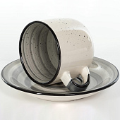 Набор чайный (чашка 260мл + блюдце 150мм) Аэрограф Графитовый Бриз 139-27121 Набор чайный (чашка 260мл + блюдце 150мм) Аэрограф Графитовый Бриз 139-27121