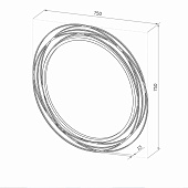  Зеркало в раме Fiesta черное d75 Континент 