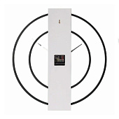 Часы настенные из металла, d=50 см, открытая стрелка, черный+ зеркало "Отражение 1" Рубин 5001-002 Часы настенные из металла, d=50 см, открытая стрелка, черный+ зеркало "Отражение 1" Рубин 5001-002