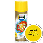 Эмаль аэрозольная алкидная глянцевая желтая RAL 1021 JOBI 520мл Эмаль аэрозольная алкидная глянцевая желтая RAL 1021 JOBI 520мл