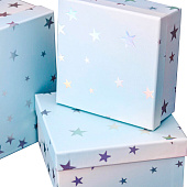 Подарочная коробка «Starry sky», blue (17х17х8) Подарочная коробка «Starry sky», blue (17х17х8)