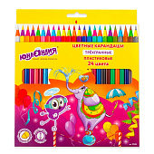  Карандаши цветные 24цв Юнландия Карнавал, трехгранные, 181686 