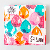  Салфетки бумажные «Воздушные шары», 24х24 см, 20 шт 