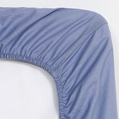Простыня на резинке 180х200 Этель хлопок, поплин, голубой, 9241749 Простыня на резинке 180х200 Этель хлопок, поплин, голубой, 9241749