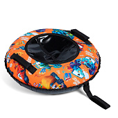 Тюбинг – ватрушка «Машинки», диаметр чехла 70 см, оранжевая, чёрная, Winter Star Тюбинг – ватрушка «Машинки», диаметр чехла 70 см, оранжевая, чёрная, Winter Star