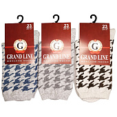 Женские носки Grand Line, арт. Ж-102, гусиная лапка, р. 23 Женские носки Grand Line, арт. Ж-102, гусиная лапка, р. 23