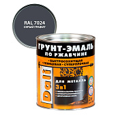 ГРУНТ - ЭМАЛЬ по ржавчине "DALI" 2л - cерый графит RAL 7024 ГРУНТ - ЭМАЛЬ по ржавчине "DALI" 2л - cерый графит RAL 7024