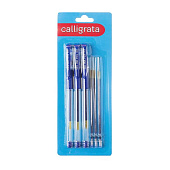  Набор гелевых ручек 3шт + 3 стержня синие в блистере 127749 