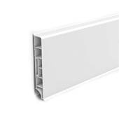  Плинтус напольный прямоугольный 80мм 2.2м "Идеал Дюра" Белый 