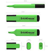  Текстовыделитель ErichKrause, V-21, (0,6 - 5 мм), зеленый скошенный, 56911 