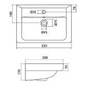  Раковина Тигода 55 550х380х165 