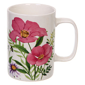 Кружка керамическая 400мл "Летние цветы", микс 323-0553 Кружка керамическая 400мл "Летние цветы", микс 323-0553