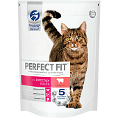 Сухой корм для взрослых кошек PERFECT FIT с говядиной 650г Сухой корм для взрослых кошек PERFECT FIT с говядиной 650г