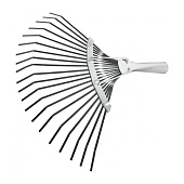  Грабли веерные 20 зубьев, с черенком, оксидированные, плоский зуб Россия// СИБРТЕХ , 61779 