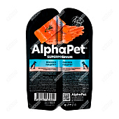 Влажный корм для щенков AlphaPet Superpremium, 100 г, паштет лосось, 211018