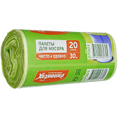 Пакеты для мусора "ХОЗЯЮШКА Мила", 8 мкм, 20л 30шт особопрочные в рулоне Пакеты для мусора "ХОЗЯЮШКА Мила", 8 мкм, 20л 30шт особопрочные в рулоне