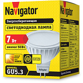 Лампа LED 7Вт GU5.3 рефлект.R50(MR16) 3000К/Navigator NLL-MR16