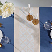  Дорожка Этель Геометрия, 35х180 см, 200 г/м2, бежевая 