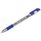 Ручка шариковая BRAUBERG MAX-OIL, синяя с грипом, масляная, игла 0,7мм/0,35мм, 141701