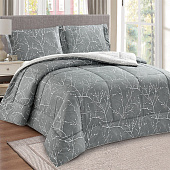  Комплект постельного белья 2 спальный Cleo сатин Notte Bianca с одеялом 22/017-NBO 