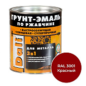 ГРУНТ - ЭМАЛЬ по ржавчине "DALI" 2л - красный RAL 3001