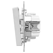 Выключатель встраиваемый 1 клавиша, цвет алюминий, с подсветкой, EKF Эпика Выключатель встраиваемый 1 клавиша, цвет алюминий, с подсветкой, EKF Эпика