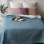 Покрывало 215х240 стеганое Традиция поплин (Серо-голубой текстура) Покрывало 215х240 стеганое Традиция поплин (Серо-голубой текстура)