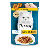 Влажный корм Гурмэ Перл Желе де-Люкс Курица 75г