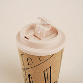 Стакан для кофе с крышкой «Тира», пробковый, 350 мл, 9,5х9,5х14,5 см, бежевый 9951492 Стакан для кофе с крышкой «Тира», пробковый, 350 мл, 9,5х9,5х14,5 см, бежевый 9951492