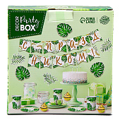  Набор бумажной посуды декор «Эко», 6 тарелок, 6 стаканов, 1 гирлянда, декор фотозоны 7994458 