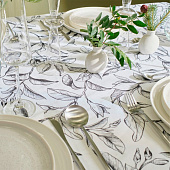 Скатерть (рогожка) 146х180 Доляна Plant leaves 9322527