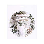  Набор бумажной посуды "Природа", 6 стаканов, 6 тарелок   6923714 