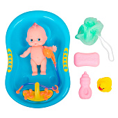 Пупс + ванночка + аксессуары 27х22см / блистер 669-559А Пупс + ванночка + аксессуары 27х22см / блистер 669-559А