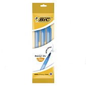 Ручки шариковые BIC Round Stic, НАБОР 3 шт., СИНИЕ, узел 1мм, линия письма 0,32мм, пакет, 9021522