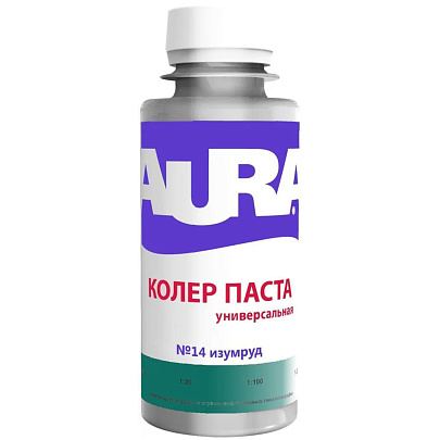 Паста универсальная Aura изумруд №14 0,1л Паста универсальная Aura изумруд №14 0,1л