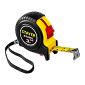 Рулетка 3мх16мм, ударостойкий обрезиненный корпус, два фиксатора, STAYER STABIL Рулетка 3мх16мм, ударостойкий обрезиненный корпус, два фиксатора, STAYER STABIL