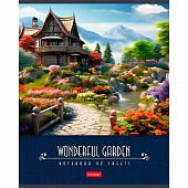 Тетрадь А5 96л скрепка клетка матовая ламинация, тиснение, Дивный сад, 96Т5лтВ1 Тетрадь А5 96л скрепка клетка матовая ламинация, тиснение, Дивный сад, 96Т5лтВ1