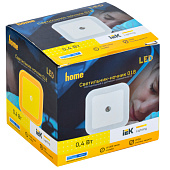 Ночник Квадрат LED 0,4Вт 220В датчик освещ /IEK