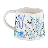 Кружка, 380 мл, фарфор, белая/синяя,Ocean Life MW475-DI0456 Кружка, 380 мл, фарфор, белая/синяя,Ocean Life MW475-DI0456