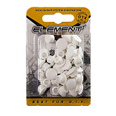 Заглушки декорат.10мм белые (35 шт) "Element"