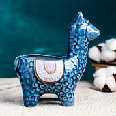 Кашпо "Лама Ама" 14х10х15см, 0,3 л,микс 7876461 Кашпо "Лама Ама" 14х10х15см, 0,3 л,микс 7876461