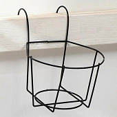 Подвес для кашпо «Корзина», 20,5х14,5 см, чёрный Подвес для кашпо «Корзина», 20,5х14,5 см, чёрный