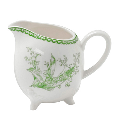  Молочник WY Bloomware, 250мл. белый,  фарфор,зелёный 10791193 