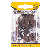  Зеркалодержатель пласт.с шур. темно коричневый 8 шт 