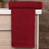  Полотенце 50х90 ALBERTO махровое, бордовый 