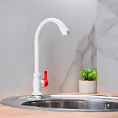 Кран для одной воды из высокопрочного пластика белый PL3-269F РМС Кран для одной воды из высокопрочного пластика белый PL3-269F РМС